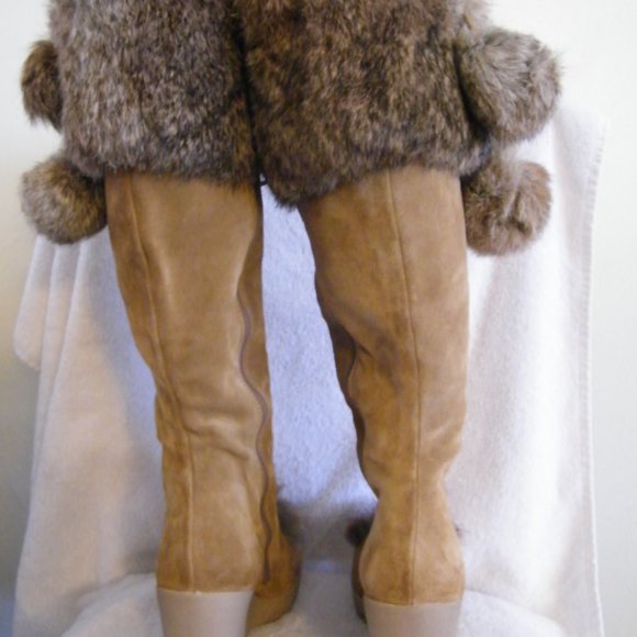 Coach Karita Suede and Rabbit Fur ' Real Fur ' Boots , Size US 5 1/2 - Picture 13 of 13